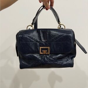 Givenchy Dark Blue Leather Satchel